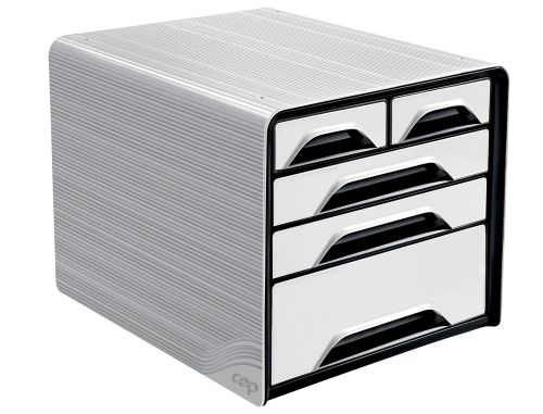 Blocos classificadores de secretaria cep 5 gavetas mistos branco/preto 360x288x270 mm , Cep , 150856 , 3462159011073